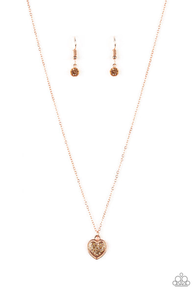 Fierce Flirt Copper Paparazzi Necklace