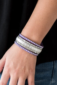 Rock Star Rocker - Purple Paparazzi Bracelet - Carolina Bling Boss