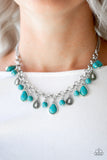 Welcome To Bedrock - Blue Paparazzi Necklace - Carolina Bling Boss