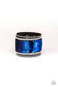 MERMAIDS Have More Fun - Blue Silver Paparazzi Bracelet - Carolina Bling Boss