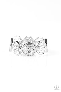 Beat Around The ROSEBUSH - Silver Paparazzi Bracelet - Carolina Bling Boss