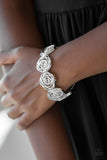 Beat Around The ROSEBUSH - Silver Paparazzi Bracelet - Carolina Bling Boss