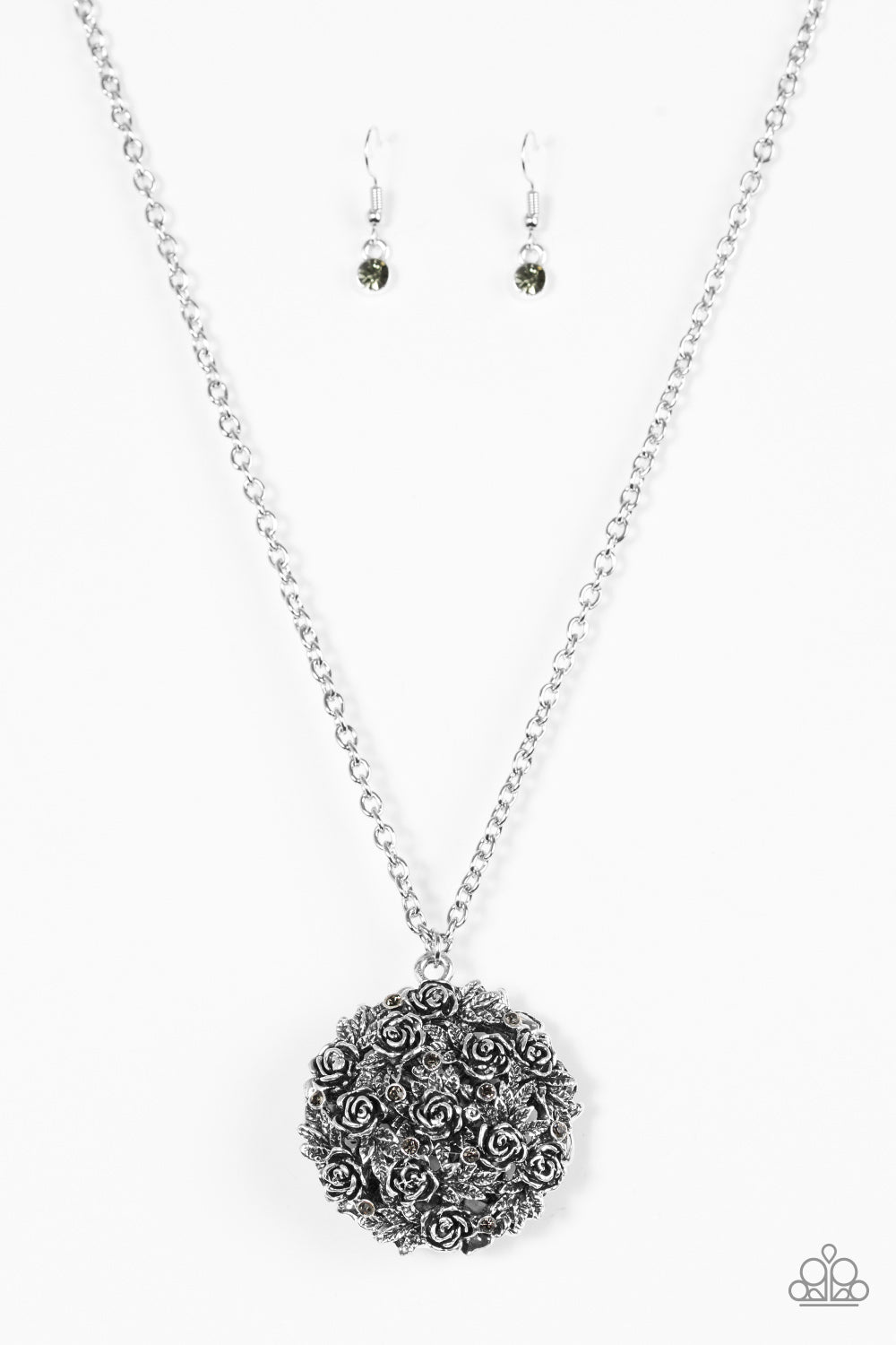 Royal In Roses Silver Paparazzi Necklace Carolina Bling Boss
