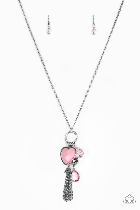 Haute Heartbreaker Pink Paparazzi Necklace Carolina Bling Boss