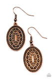 Ancient Wonders - Copper Paparazzi Earrings - Carolina Bling Boss