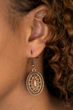 Ancient Wonders - Copper Paparazzi Earrings - Carolina Bling Boss