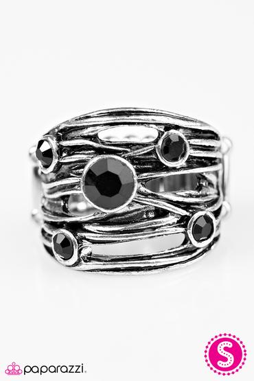 Sparkle Struck - Black Paparazzi Ring - Carolina Bling Boss