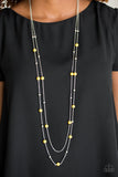 Beach Party Pageant - Yellow Paparazzi Necklace - Carolina Bling Boss