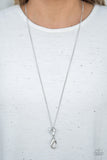 Five-Alarm FIREWORK - White Paparazzi Necklace - Carolina Bling Boss