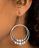 Spiraling Serenity - White  Paparazzi Earrings - Carolina Bling Boss