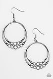 Spiraling Serenity - White  Paparazzi Earrings - Carolina Bling Boss