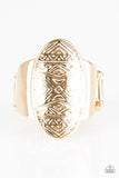 Tiki Tahiti - Gold Paparazzi Ring - Carolina Bling Boss