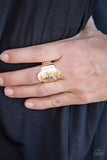 Tiki Tahiti - Gold Paparazzi Ring - Carolina Bling Boss
