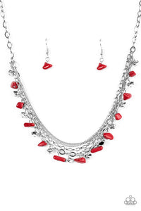 Canyon Escape - Red Paparazzi Necklace - Carolina Bling Boss