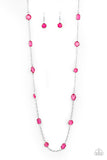 Glassy Glamorous - Pink Paparazzi Necklace