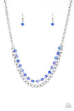 Block Party Princess - Blue Paparazzi Necklace - Carolina Bling Boss