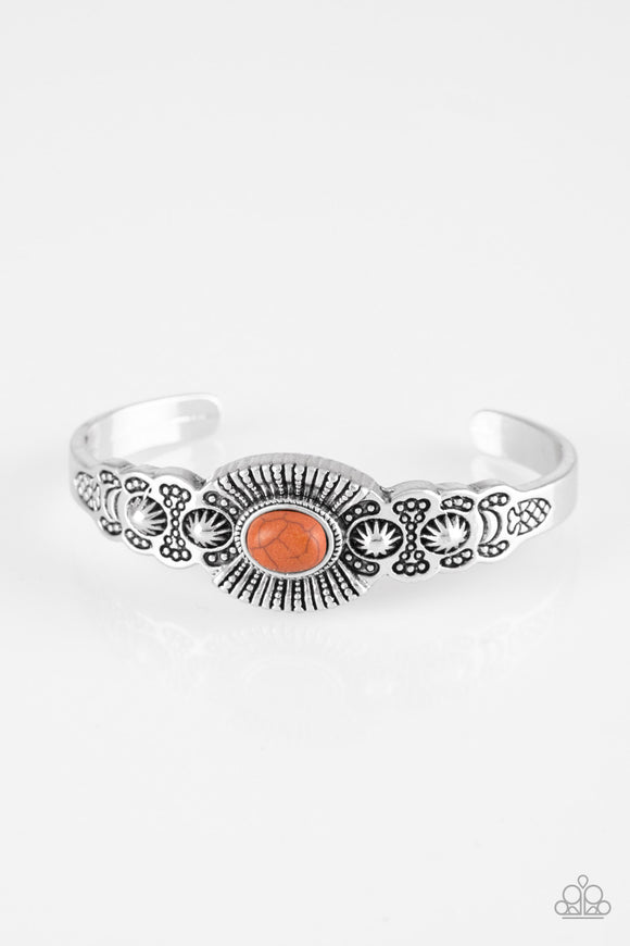 Wide Open Mesas - Orange Paparazzi Bracelet
