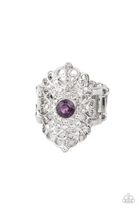 DINING WITH ROYALTY - PURPLE PAPARAZZI RING