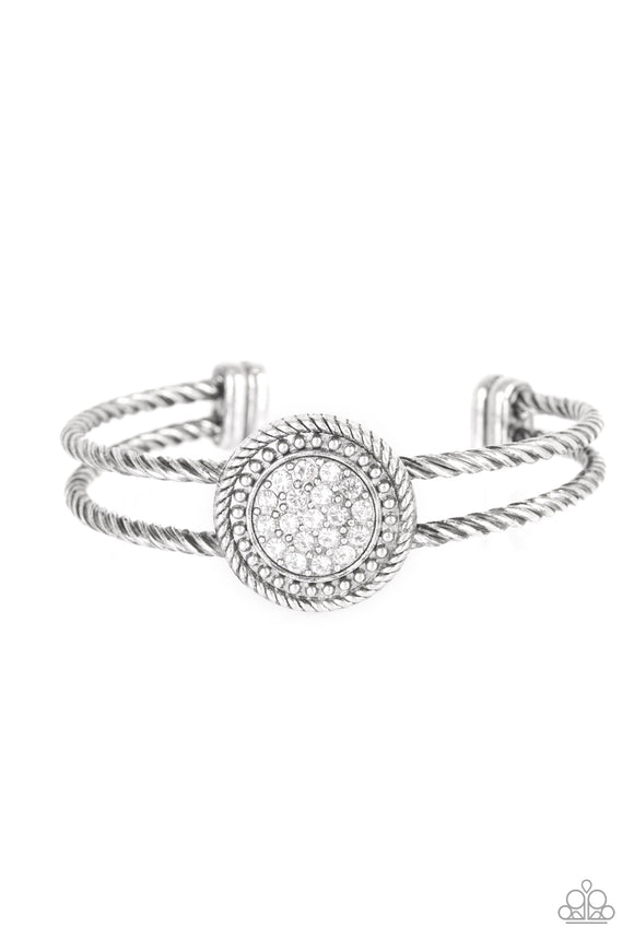 Definitely Dazzling - White Paparazzi Bracelet - Carolina Bling Boss