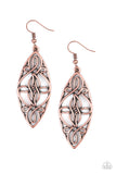 Tropical Trend - Copper Paparazzi Earrings - Carolina Bling Boss