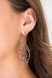 Tropical Trend - Copper Paparazzi Earrings - Carolina Bling Boss
