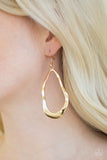 Melt Down - Gold Paparazzi Earrings - Carolina Bling Boss
