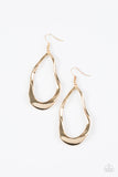 Melt Down - Gold Paparazzi Earrings - Carolina Bling Boss