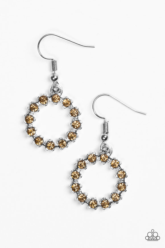 Be Bubbly - Brown Paparazzi Earrings - Carolina Bling Boss