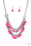 Watch Me Now - Pink Paparazzi Necklace