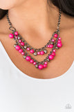 Watch Me Now - Pink Paparazzi Necklace