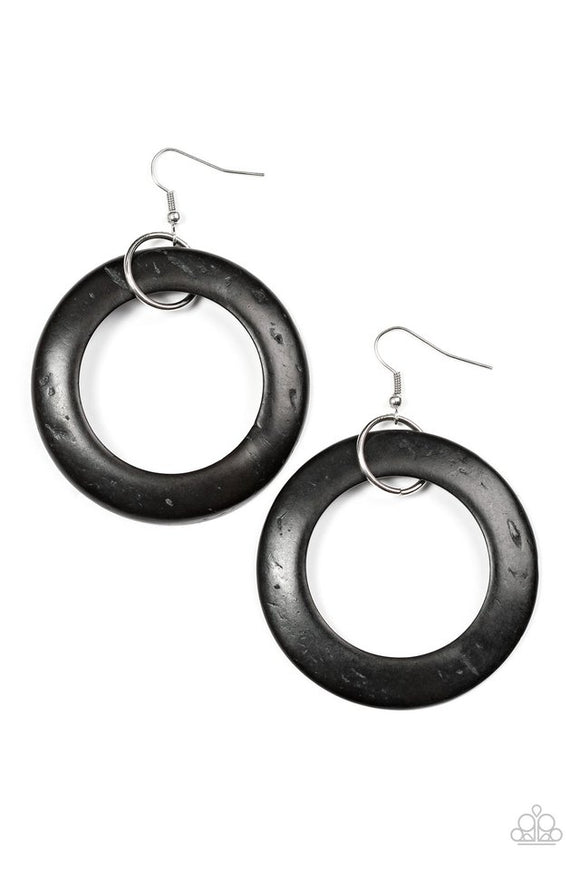 Rockin Moroccan - Black Paparazzi Earrings - Carolina Bling Boss