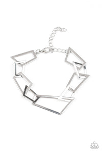 Shattered Shine - Silver Paparazzi Bracelet - Carolina Bling Boss