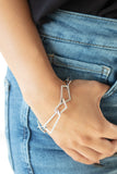 Shattered Shine - Silver Paparazzi Bracelet - Carolina Bling Boss