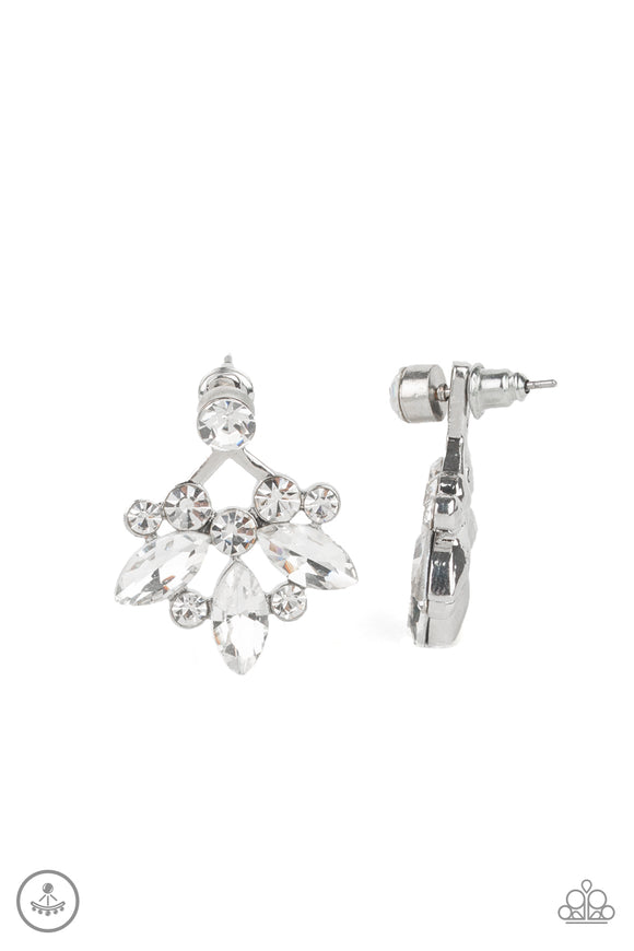 Crystal Constellations - White Paparazzi Earrings
