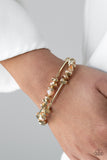 Get The GLOW On The Road - Gold Paparazzi Bracelet - Carolina Bling Boss