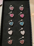 Rhinestone Heart Ring - Multiple Colors Available - Carolina Bling Boss