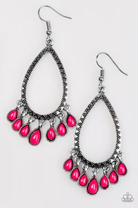 Radiant Bursts - Pink Paparazzi Earrings - Carolina Bling Boss