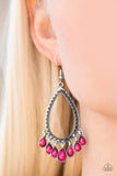 Radiant Bursts - Pink Paparazzi Earrings - Carolina Bling Boss