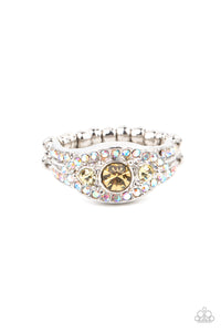 Celestial Crowns - Yellow Paparazzi Ring
