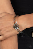 Rosy Repose - Silver Paparazzi Bracelet