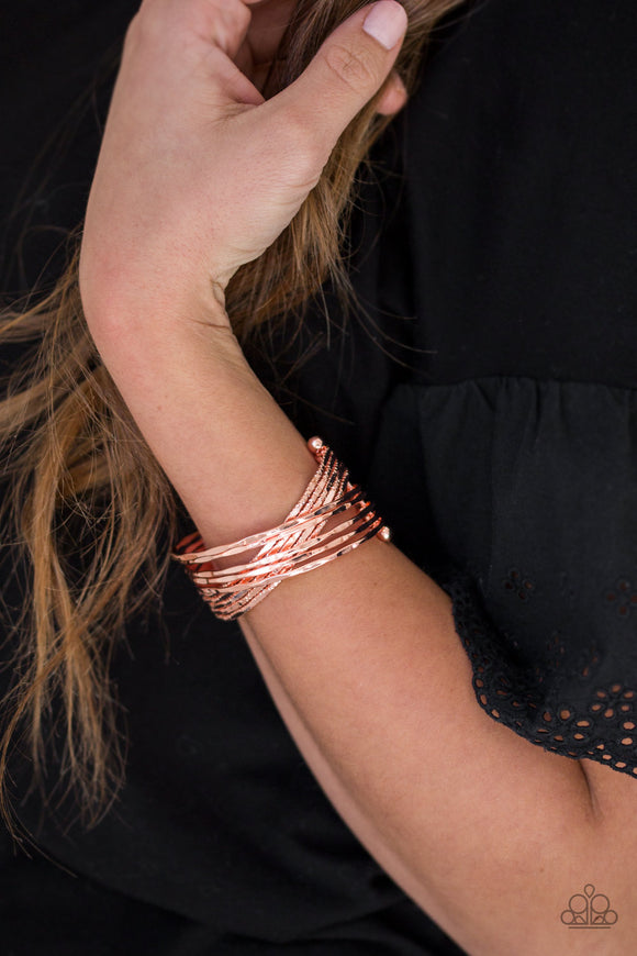 See A Pattern - Copper Paparazzi Bracelet