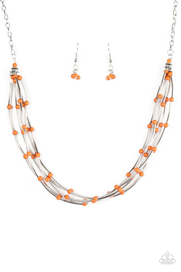 Be As It MAYAN - Orange Necklace - Carolina Bling Boss