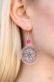 Wildflower Way - Pink Paparazzi Earrings - Carolina Bling Boss