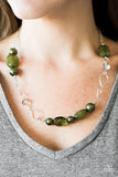 Beam Away - Green Paparazzi Necklace - Carolina Bling Boss