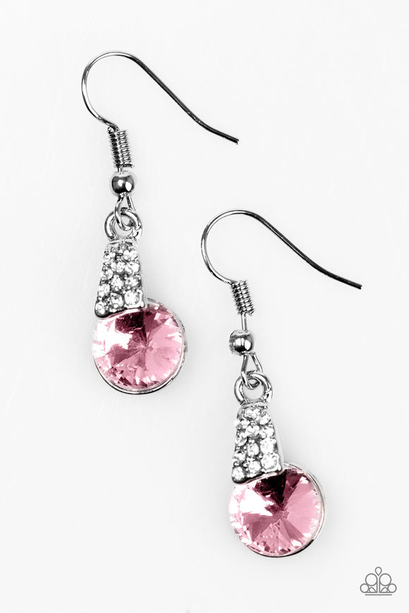Another Day, Another Chance To Sparkle - Pink Paparazzi Earrings - Carolina Bling Boss