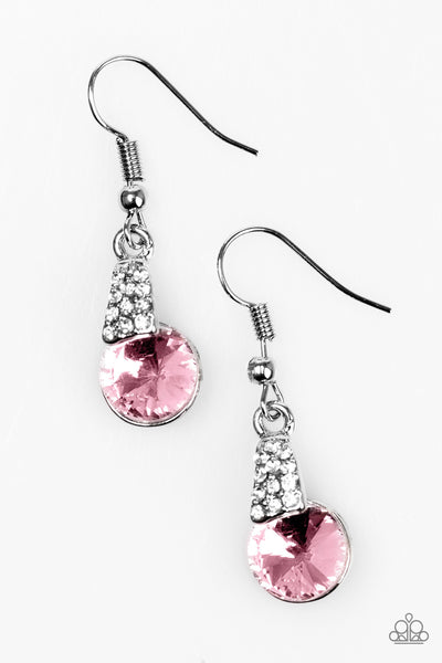 Another Day Another Chance To Sparkle Pink Paparazzi Earrings Carolina Bling Boss