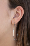 Cool Curves - Silver Paparazzi Hoop Earrings