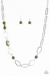 Marvelously Modern - Green Paparazzi Necklace - Carolina Bling Boss