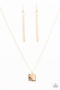 Just The Way You Are - Gold Paparazzi Necklace - Carolina Bling Boss