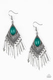 Mostly Monte Zumba - Green Paparazzi Earrings